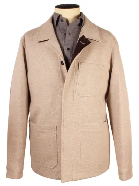 Maurizio Baldassari Chore Padded Felt Jacket in Light Beige