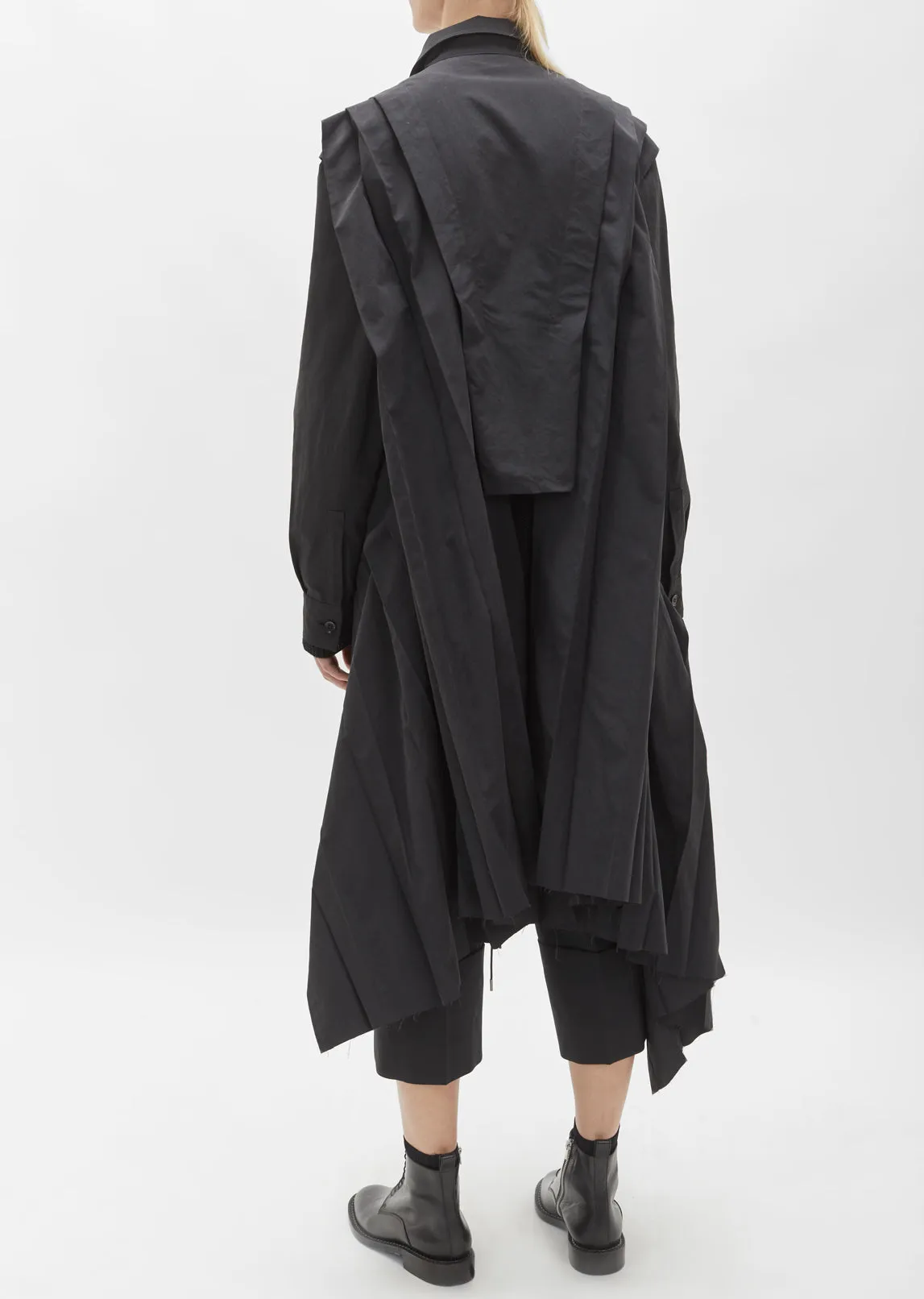 Micro Pleats Long Jacket