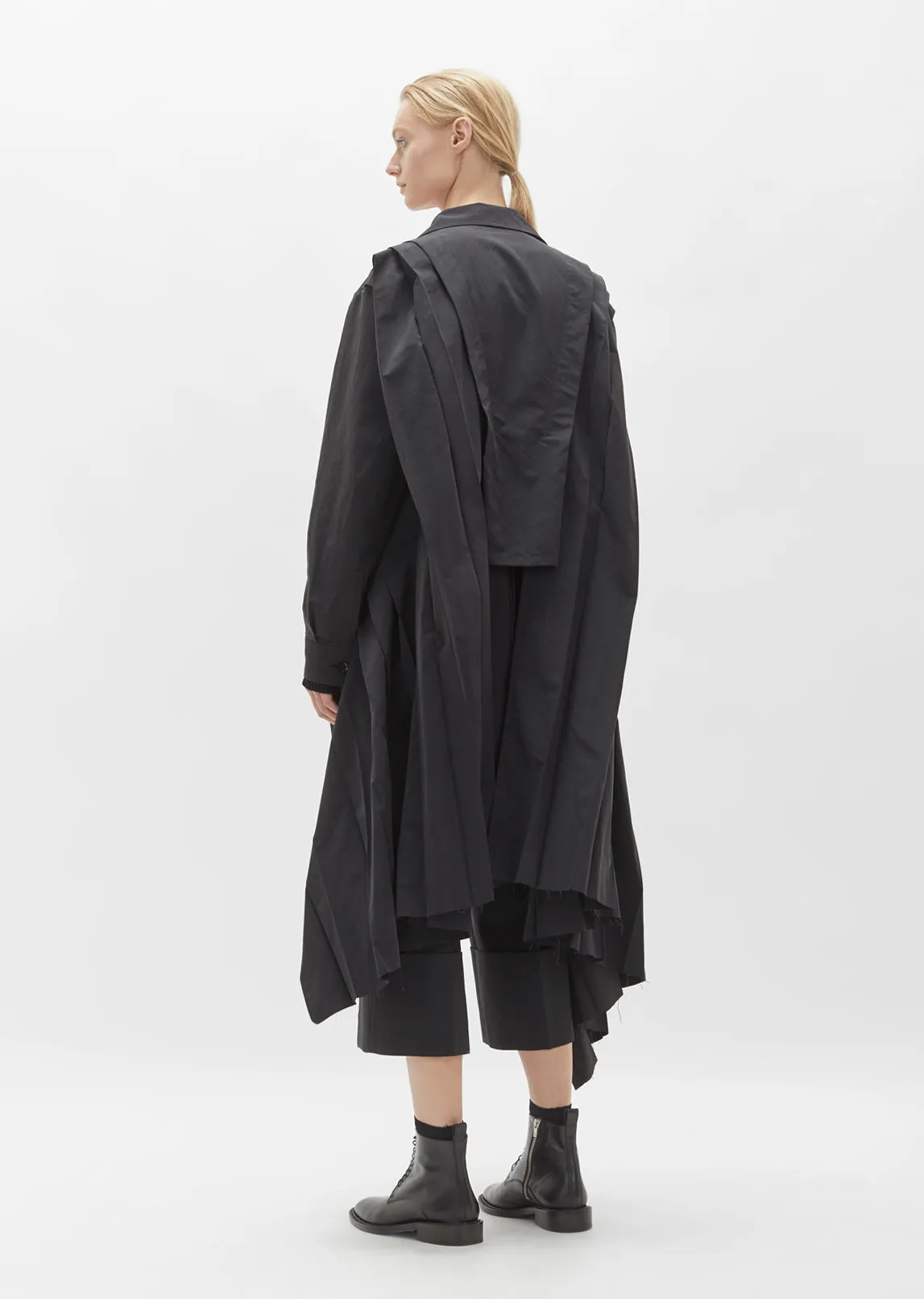 Micro Pleats Long Jacket