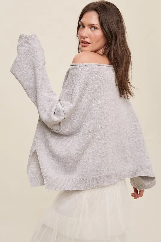 Oversized Crop Knit Sweater