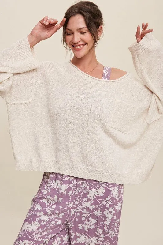 Oversized Crop Knit Sweater