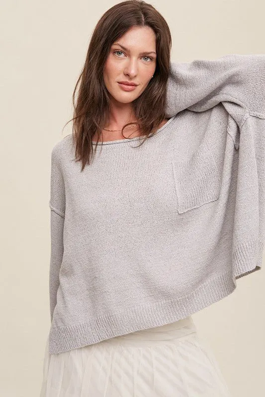 Oversized Crop Knit Sweater