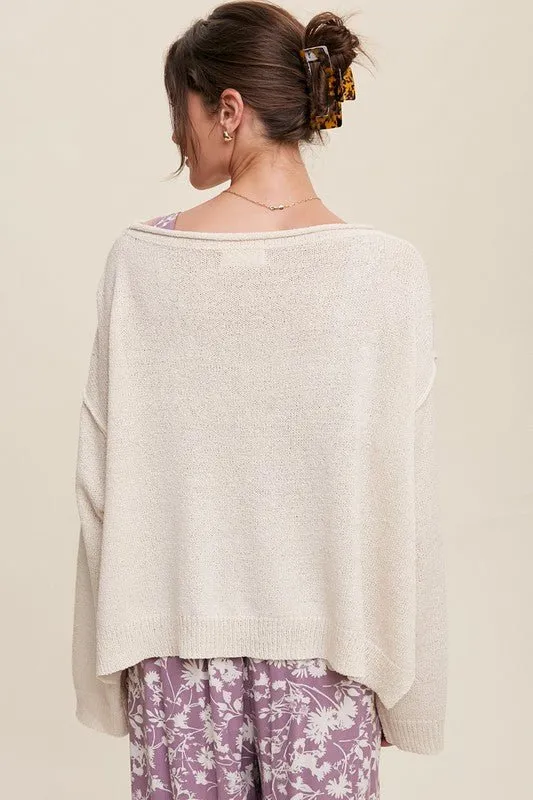 Oversized Crop Knit Sweater