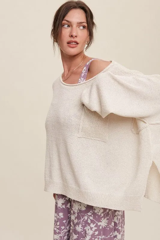 Oversized Crop Knit Sweater