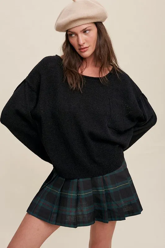 Oversized Crop Knit Sweater