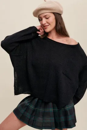 Oversized Crop Knit Sweater