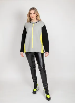 Pleather Front Trousers