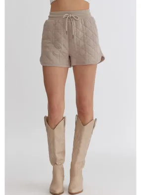 Quilted Short in Taupe by Entro