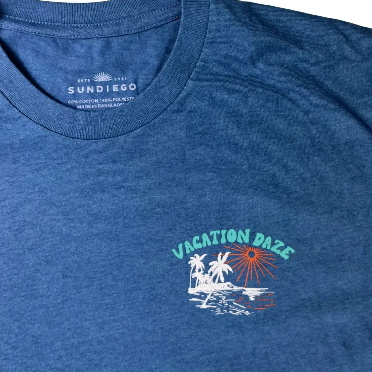 SunDiego VACATION T-Shirt - Slate Heather