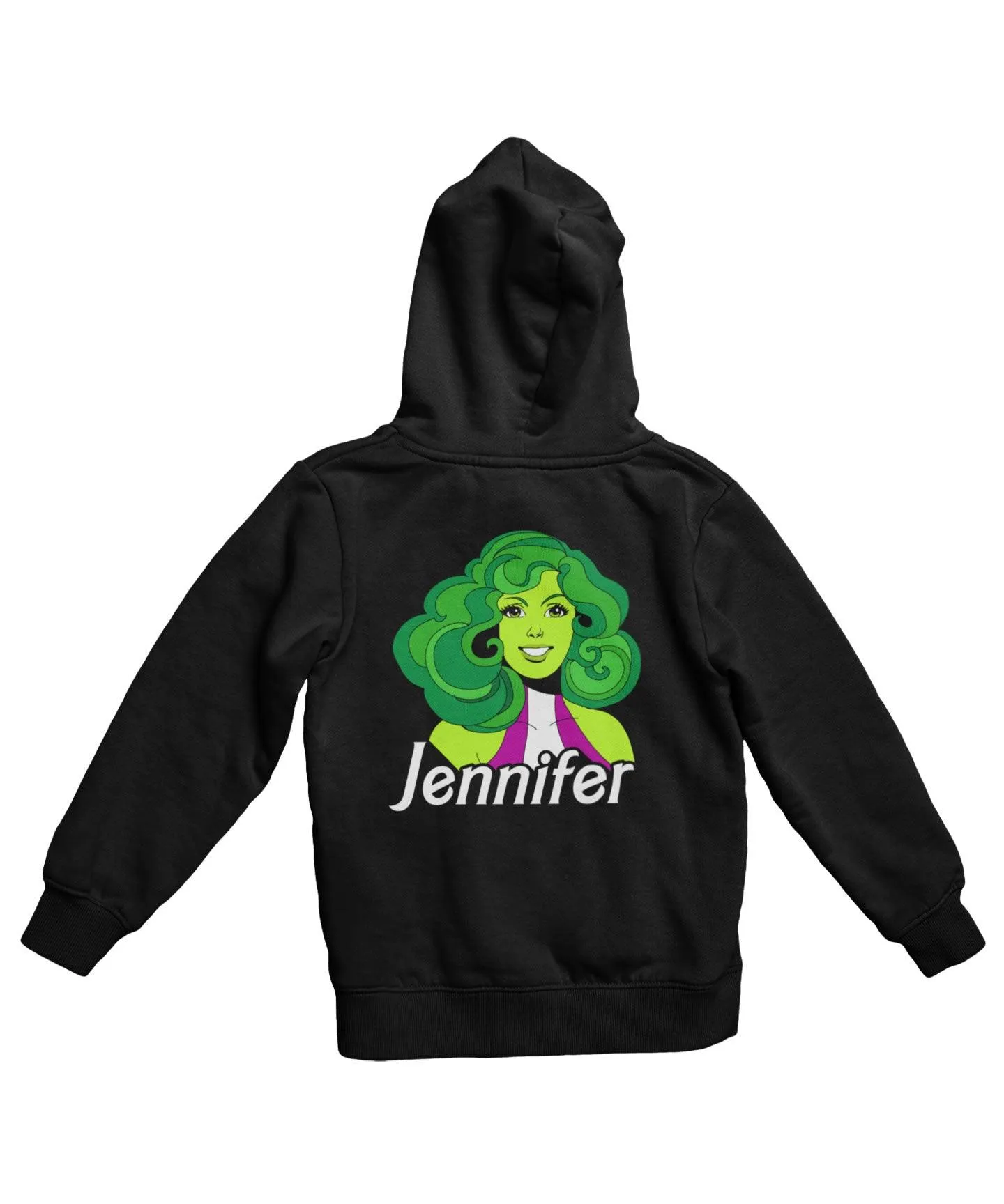 Top Notchy Barbie She Hulk Back Printed Hoodie