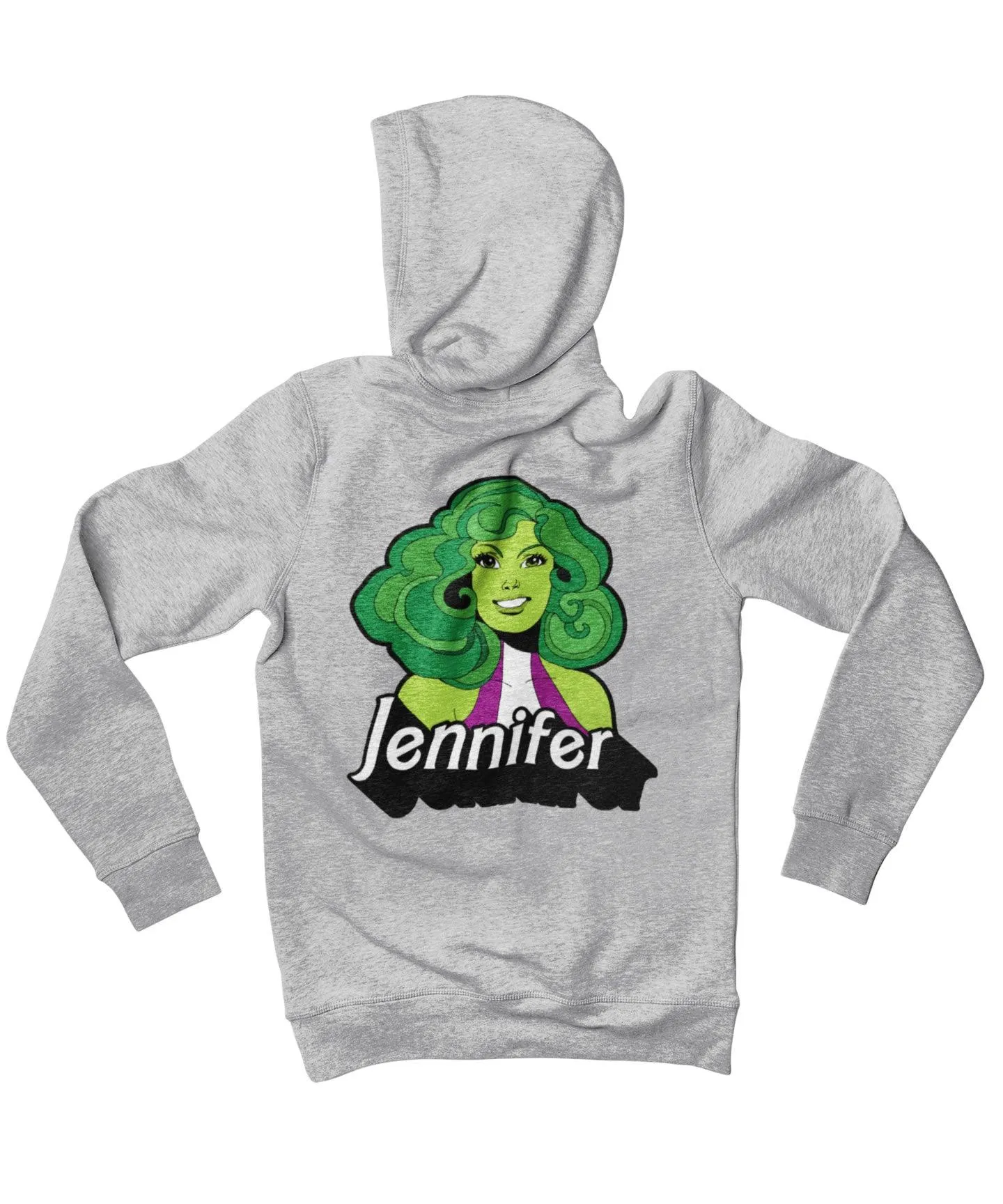Top Notchy Barbie She Hulk Back Printed Hoodie