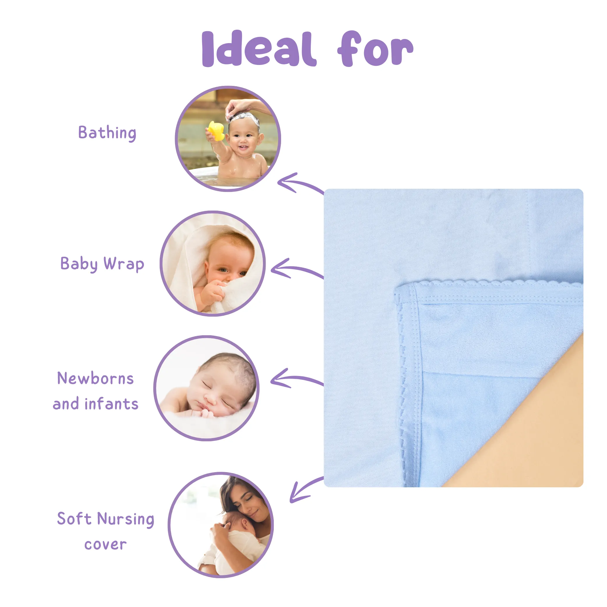 Warm & cozy terry hooded towel