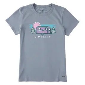 Women's Simplify Camper Short-Sleeve Crusher-LITE Tee - Stone Blue