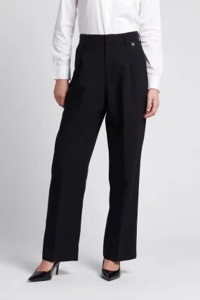 Womens Smart Straight Leg Trouser in Black