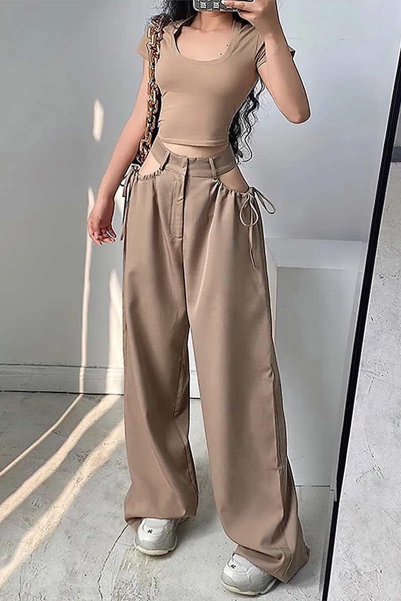 Women's straight leg loose casual pants