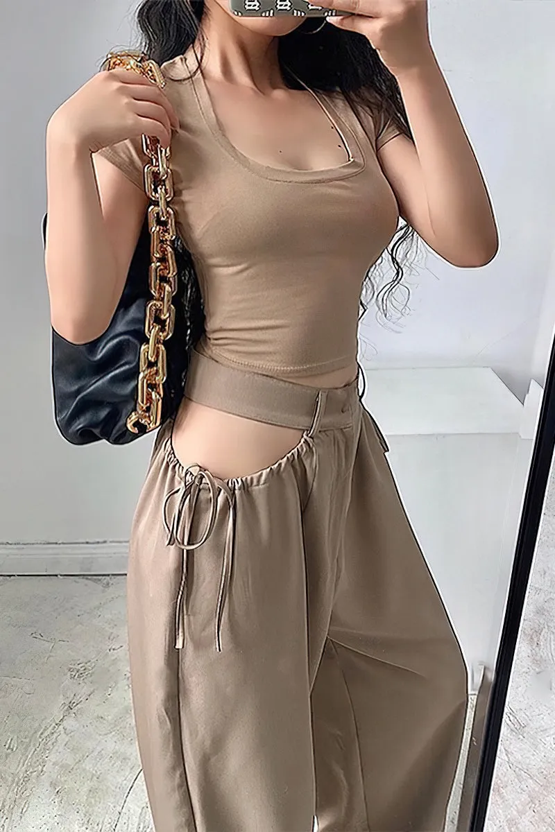 Women's straight leg loose casual pants