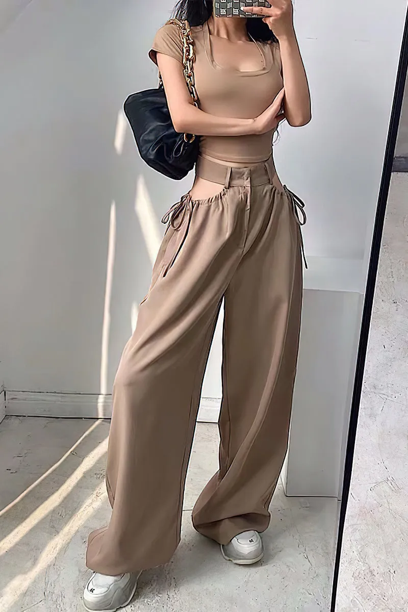 Women's straight leg loose casual pants